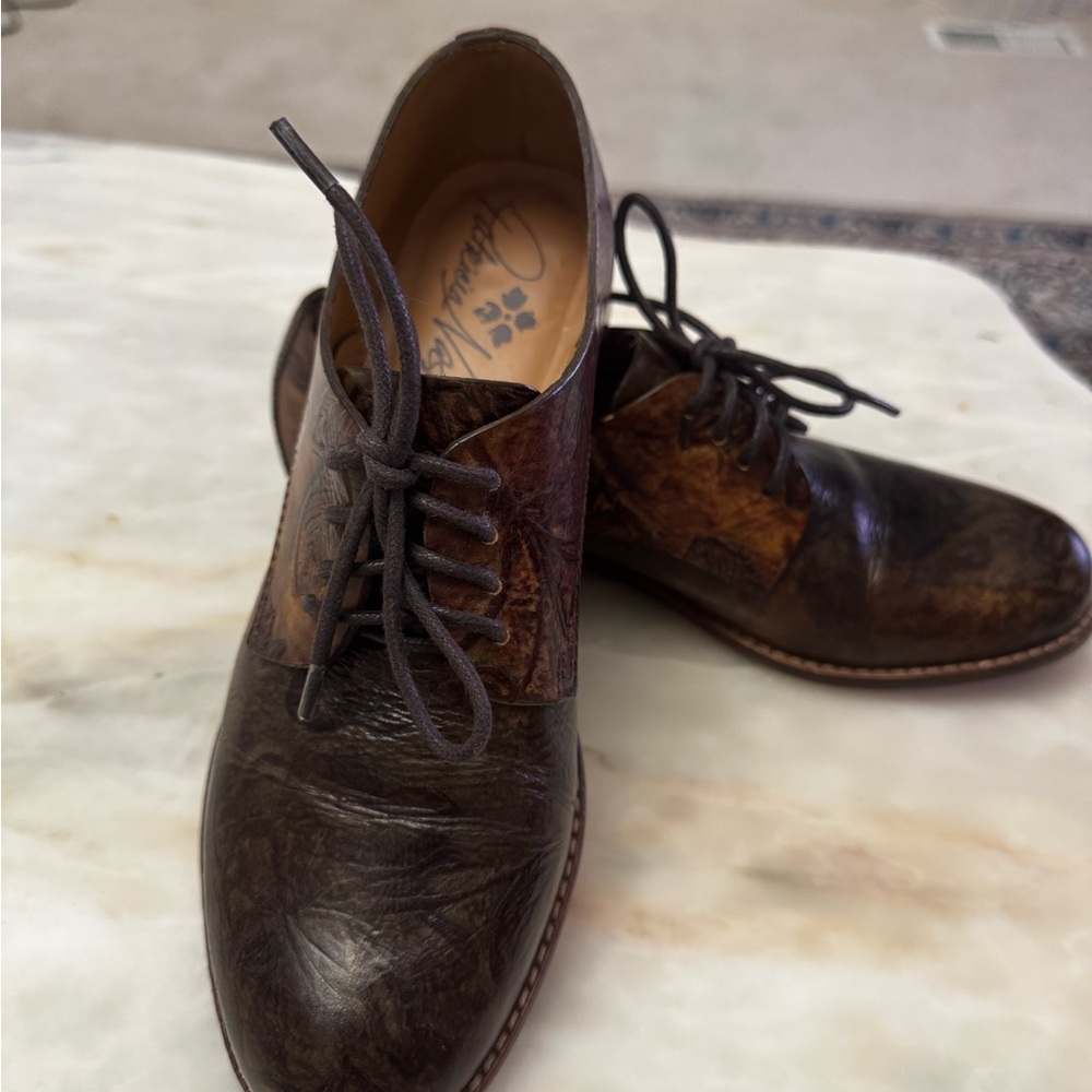Patricia Nash Dark Brown Leather Oxfords